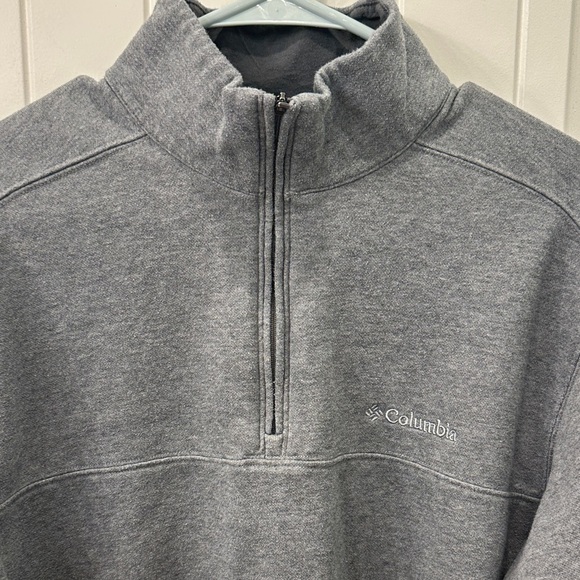 Columbia Men's Charcoal Zip-Up Pull Over Sweatshirt - Picture 2 of 3